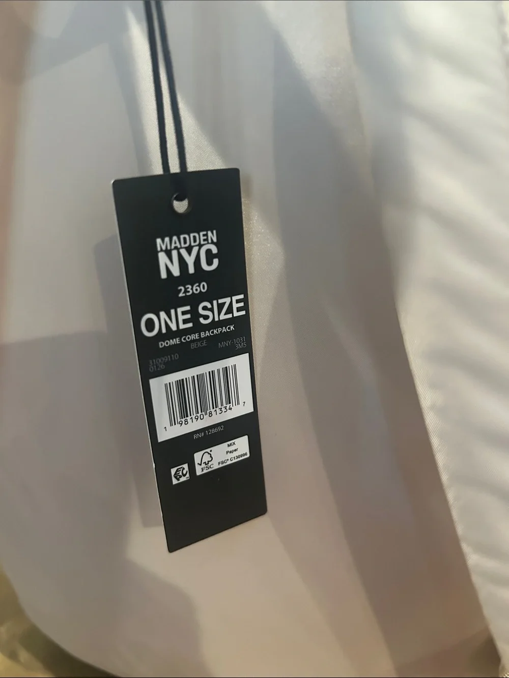 Viral Madden NYC Tan Mini Backpack with fun keychain NWT.